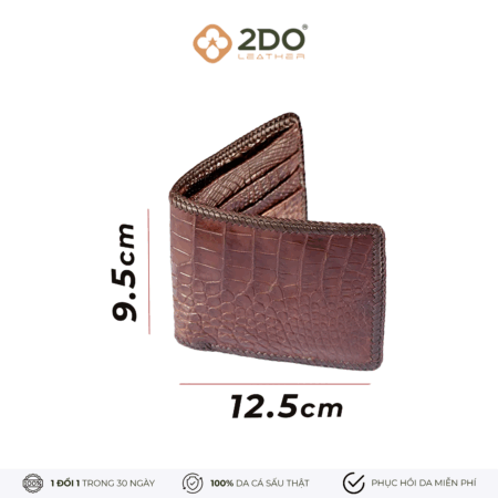 VÍ NAM 2 MẶT ĐAN VIỀN DA CÁ SẤU – CAO CẤP TỪ 2DO LEATHER - Ảnh 3