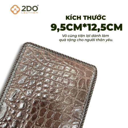 VÍ NAM 2 MẶT ĐAN VIỀN DA CÁ SẤU – CAO CẤP TỪ 2DO LEATHER - Ảnh 7