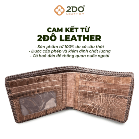 VÍ NAM 2 MẶT ĐAN VIỀN DA CÁ SẤU – CAO CẤP TỪ 2DO LEATHER - Ảnh 6